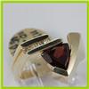 Image 1 : Genuine 1.99 ctw Garnet & Diamond Ring 14KT Yellow Gold 