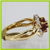 Image 1 : Genuine  0.98 ctw  Ruby & Diamond Ring 14KT Yellow Gold Ring Size 6.5