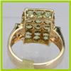 Image 3 : Genuine  3.6 ctw  Peridot Ring  14KT Yellow Gold  Ring Size  6