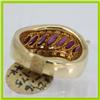 Image 2 : Genuine  1.91 ctw Ruby & Diamond Ring 14KT Yellow Gold Ring Size 6.5