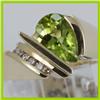 Image 1 : Genuine 1.97 ctw Peridot & Diamond Ring 14KT Gold-Yellow 
