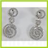 Image 1 : Genuine  2.34 ctw Diamond Spiral Teardrop Earring 18KT White Gold 