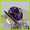 Image 2 : Genuine 1.69 ctw Amethyst & Diamond Ring 14KT Gold-Yellow 