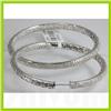 Image 1 : Genuine 7.0 ctw Inside-Outside Hoop Huggie & Diamond Earring 18kt Gold-White 