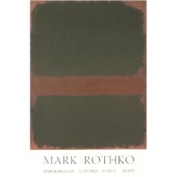 Rothko Green, Red, on Orange Lithograph