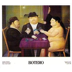 Botero I Giocatori di Carte (Card Players) Poster