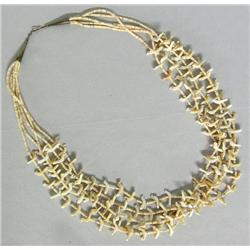 Zuni 5 Strand Shell Fetish Necklace