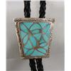 Image 2 : Zuni Bolo Tie Channel Silver Inlay w/Turquoise