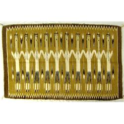 1960 Navajo Vegetal Dyed 10 Yei Rug