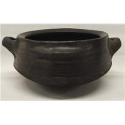 Native American Black Burnished Pottery Bowl