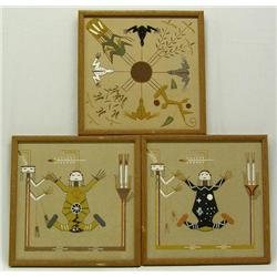 3 Navajo Sand Paintings