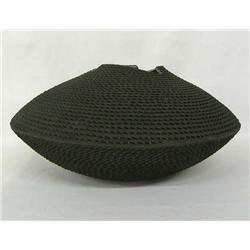 Mata Ortiz Black Textured Pot by Ismael Sandoval