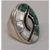 Image 1 : Silver Inlay Ring Size 9 1/2