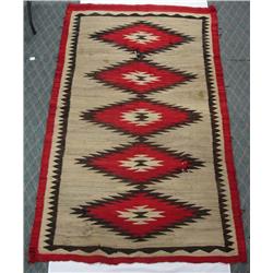 1920 Navajo Rug Serrated Diamond Rug