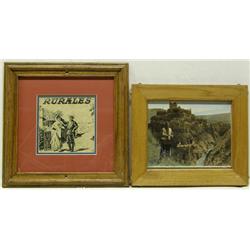 Two Western Themed Framed Pictures