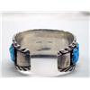 Image 4 : Navajo Silver Turquoise Bracelet by Touchine