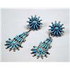 Image 1 : Zuni Petit Point Turquoise Earrings by Waatsa