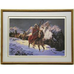 Framed Hand Signed, Numbered Print by Chuck Ren