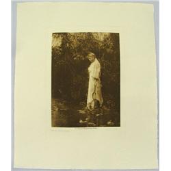 Numbered Edward Curtis Print, At the Water's Edge