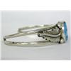 Image 2 : Navajo Silver and Turquoise Hallmarked Bracelet