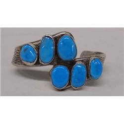 Navajo Sandcast Turquoise Bracelet