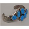 Image 3 : Navajo Sandcast Turquoise Bracelet