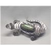 Image 1 : Navajo Silver Turquoise Lizard Pin by Cleveland
