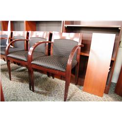 BLACK MAHOGANY FRAMED CLIENT CHAIR