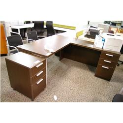 ESPRESSO RIGHT HANDED EXECUTIVE DESK