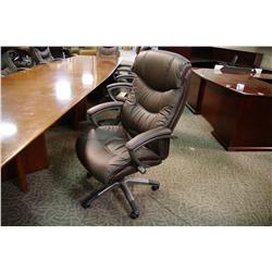 BROWN OVERSTUFFED HIGHBACK EXECUTIVE CHAIR 6338