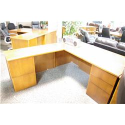 CHERRY EXECUTIVE L-SHAPED DESK