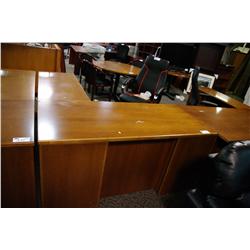 CHERRY EXECUTIVE L-SHAPED DESK