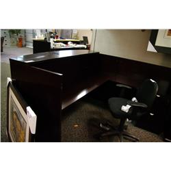 MAHOGANY RECEPTION DESK