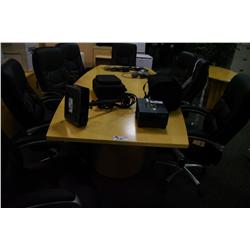 MAPLE 10FT BOAT SHAPED BOARDROOM TABLE