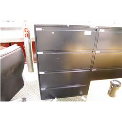 BLACK 4 DRAWER LATERAL FILE CABINET STYLE 2
