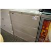 Image 1 : GREY 3 DRAWER LATERAL FILE CABINET