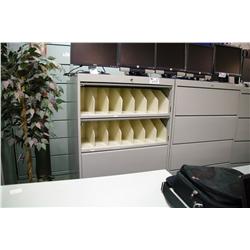 GREY 5 DRAWER TAB FILE CABINET