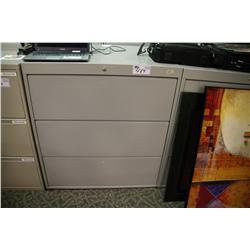 GREY 3 DRAWER TAB FILE CABINET