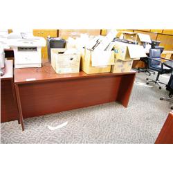 MAHOGANY L-SHAPED EXECUTIVE DESK