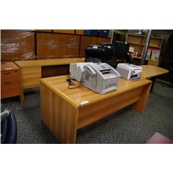 MAPLE DESK & CREDENZA