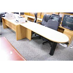 MAPLE DESK & CREDENZA