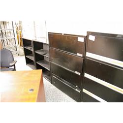BLACK 4 DRW. LATERAL FILE CABINET