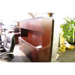 MAHOGANY CREDENZA WITH HUTCH