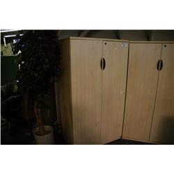 MAPLE 6' TALL 2 DOOR LOCKING STORAGE CABINET