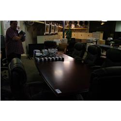 MAHOGANY TRADITIONAL 10' BOARDROOM TABLE