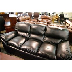 BLACK LEATHER 3 PC. SOFA SET