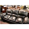 Image 1 : BLACK LEATHER 3 PC. SOFA SET