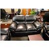 Image 2 : BLACK LEATHER 3 PC. SOFA SET