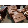 Image 2 : BROWN LEATHER RECLINING CHAIR