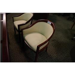 MAHOGANY ROUNDED BACKCLIENT CHAIR